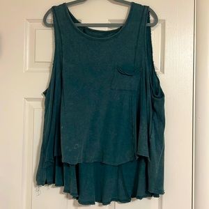We the Free Free People Green Tank Top